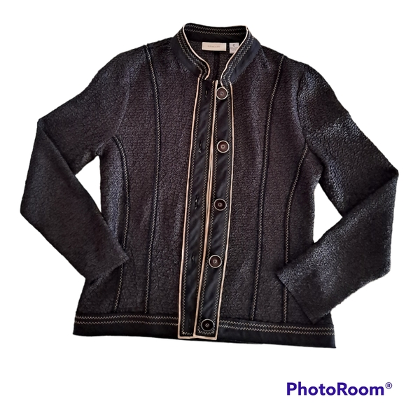 Chico's "tissue paper feel" Mandarin collar lightweight blazer/top - Picture 6 of 6